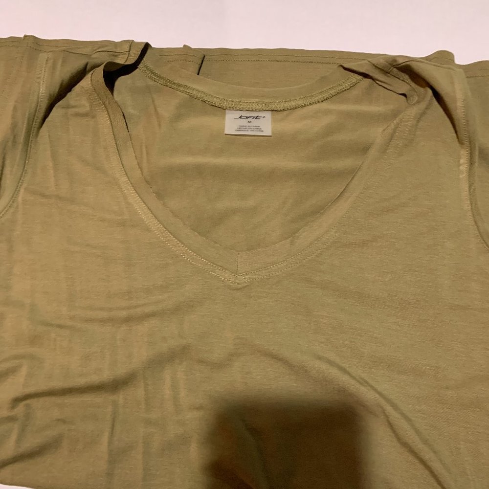 Womens Jofit Green Jersey Tee size MEDIUM